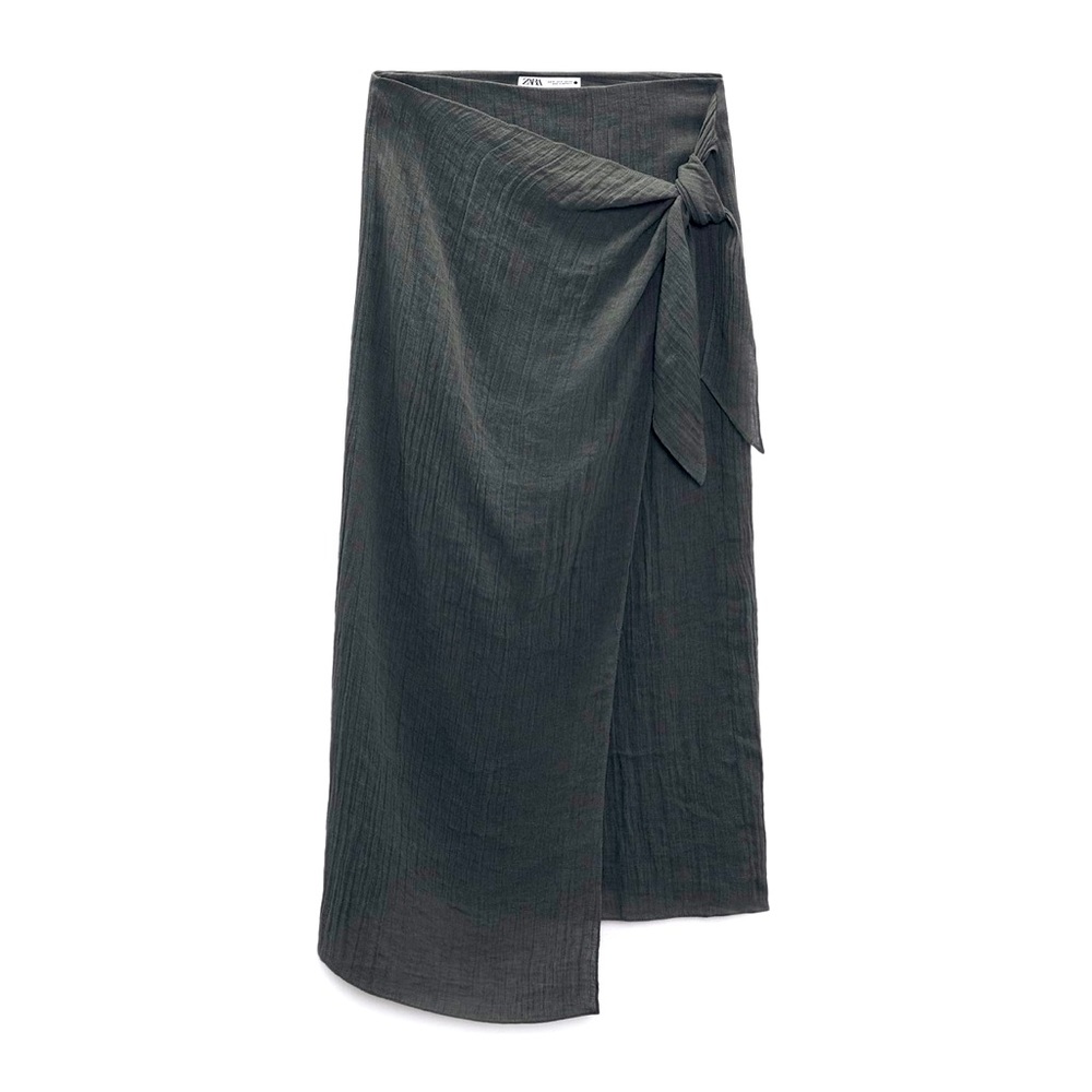 Zara Linen Wrap Skirt